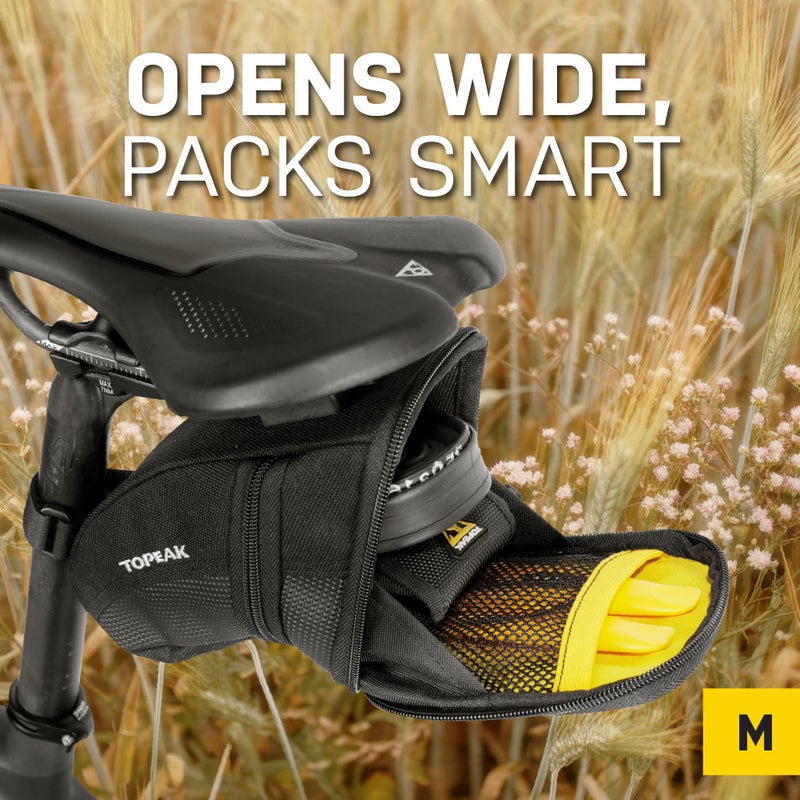 TOPEAK حقيبة توبيك أيرو ويدج، مع مثبت F25، متوسطة، سوداء - Image 3
